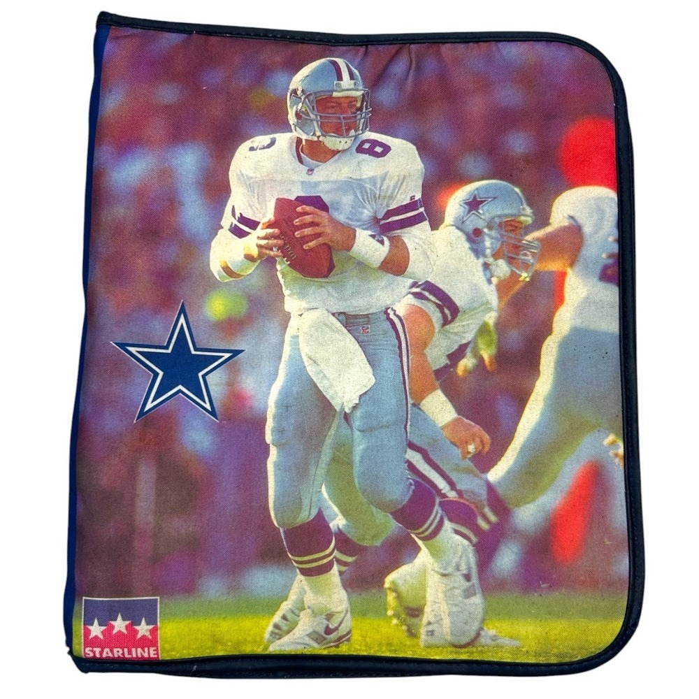 Starline Dallas Cowboys Troy Aikman 3-Ring Binder OS Blue Vintage 1997 NFL